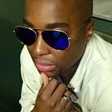 Man wearing blue sunglasses, customer photo